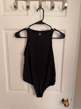 SKIMS Black High Neck Sleeveless Bodysuit